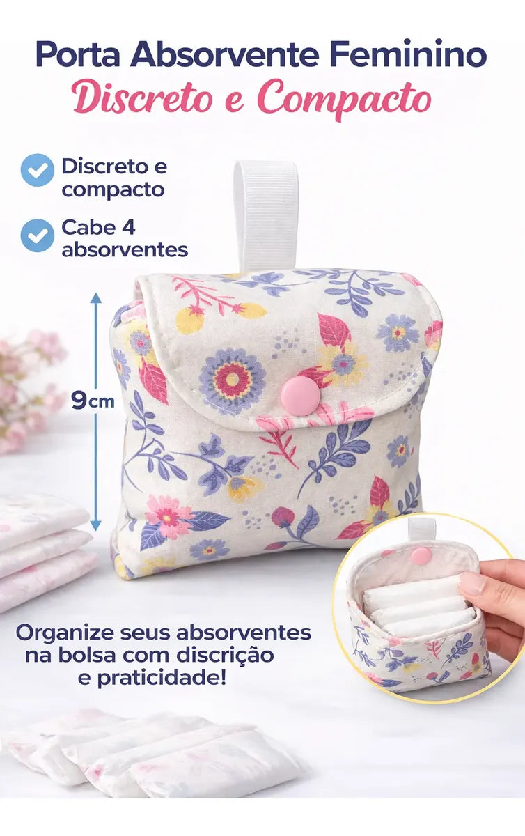 Porta Absorvente Secret Garden FOFuricess | Floral Feminino